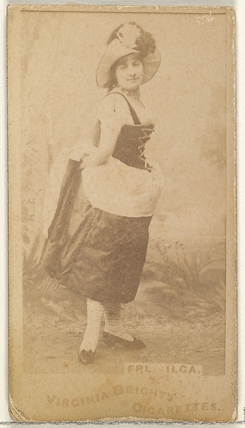 Fräulein Ilga, from the Actors and Actresses series (N45, Type 1) for Virginia Brights Cigarettes