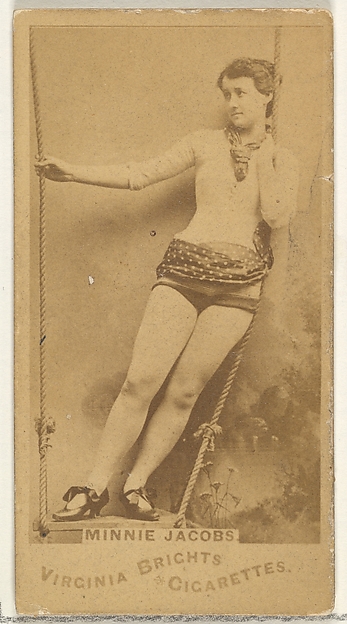 Minnie Jacobs, from the Actors and Actresses series (N45, Type 1) for Virginia Brights Cigarettes