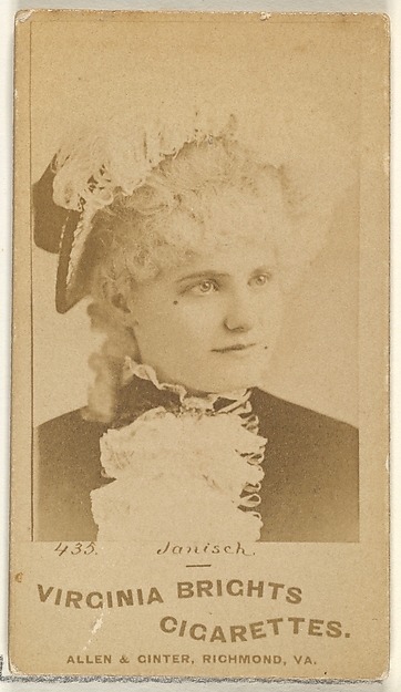 Card 435, Janisch, from the Actors and Actresses series (N45, Type 1) for Virginia Brights Cigarettes
