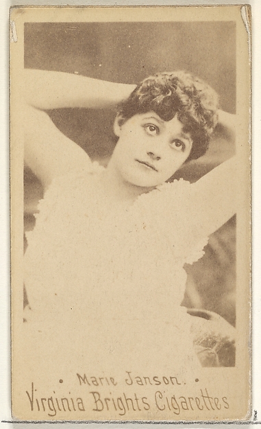 Marie Janson, from the Actors and Actresses series (N45, Type 1) for Virginia Brights Cigarettes