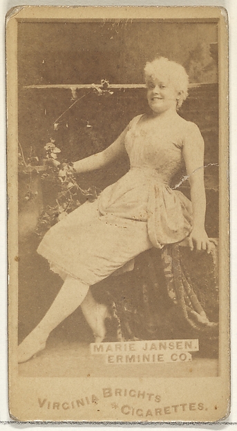Marie Janson, Erminie Co., from the Actors and Actresses series (N45, Type 1) for Virginia Brights Cigarettes