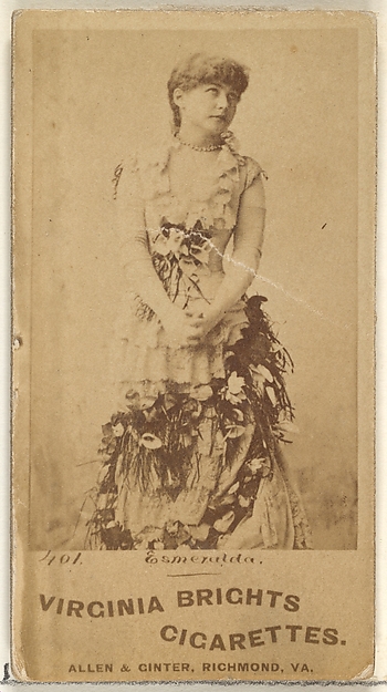 Card 401, Esmerelda, from the Actors and Actresses series (N45, Type 1) for Virginia Brights Cigarettes