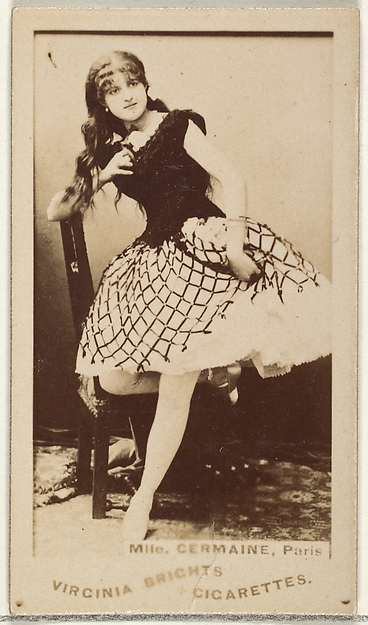 Mlle. Germaine, Paris, from the Actors and Actresses series (N45, Type 1) for Virginia Brights Cigarettes