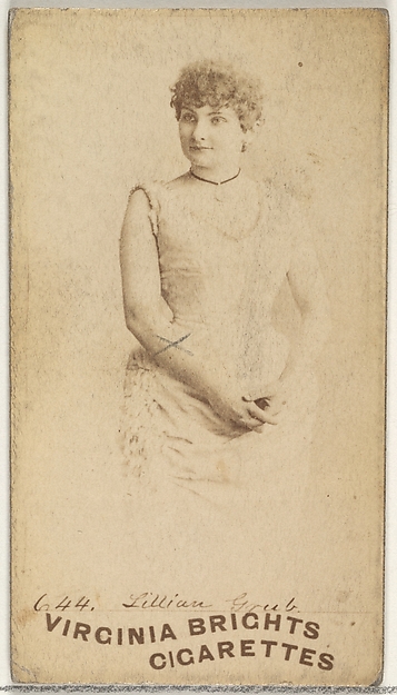 Card 644, Lillian Grub, from the Actors and Actresses series (N45, Type 1) for Virginia Brights Cigarettes