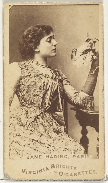 Jane Hading, Paris, from the Actors and Actresses series (N45, Type 1) for Virginia Brights Cigarettes