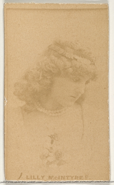 Lilly McIntyre, from the Actors and Actresses series (N45, Type 1) for Virginia Brights Cigarettes