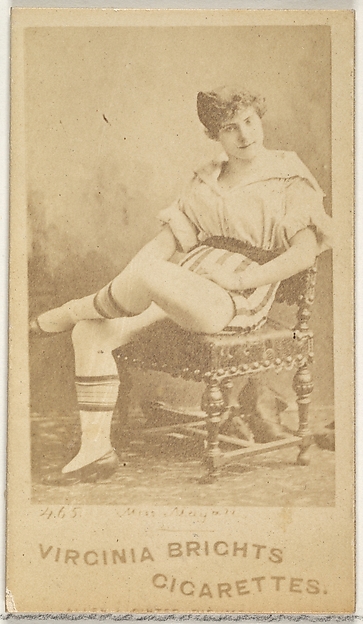 Card 465, Miss Mayall, from the Actors and Actresses series (N45, Type 1) for Virginia Brights Cigarettes
