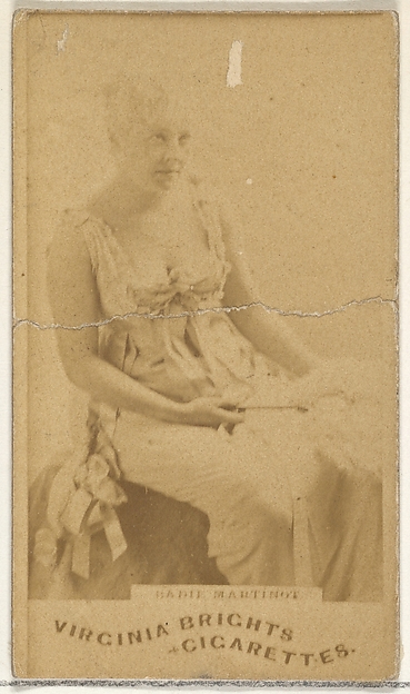 Sadie Martinot, from the Actors and Actresses series (N45, Type 1) for Virginia Brights Cigarettes