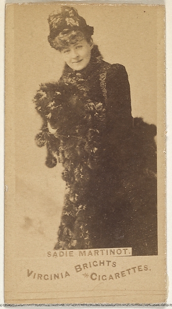 Sadie Martinot, from the Actors and Actresses series (N45, Type 1) for Virginia Brights Cigarettes