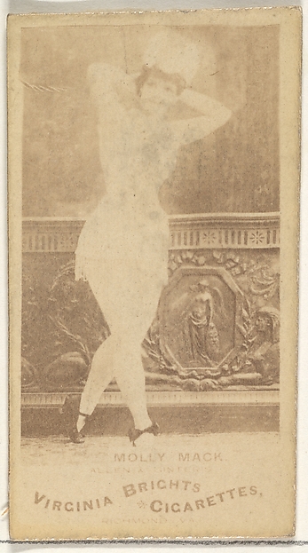 Molly Mack, from the Actors and Actresses series (N45, Type 1) for Virginia Brights Cigarettes