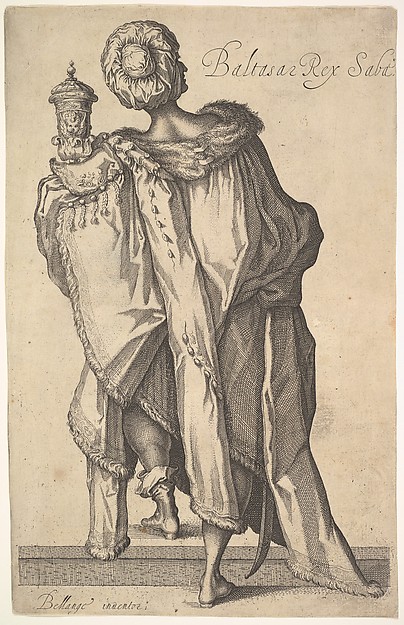 Balthasar, after figure in "The Adoration of the Magi" by Jacques Bellange by Matthäus Merian the Elder