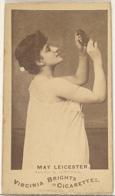 May Leicester, from the Actors and Actresses series (N45, Type 1) for Virginia Brights Cigarettes