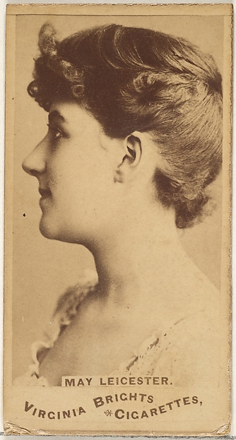 May Leicester, from the Actors and Actresses series (N45, Type 1) for Virginia Brights Cigarettes