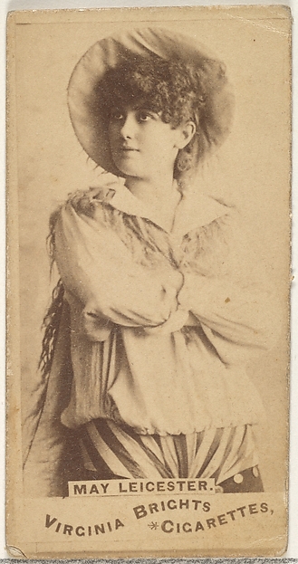 May Leicester, from the Actors and Actresses series (N45, Type 1) for Virginia Brights Cigarettes