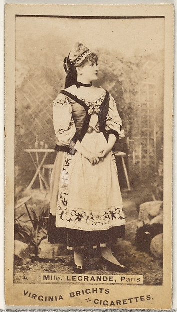 Mlle. Legrande, Paris, from the Actors and Actresses series (N45, Type 1) for Virginia Brights Cigarettes