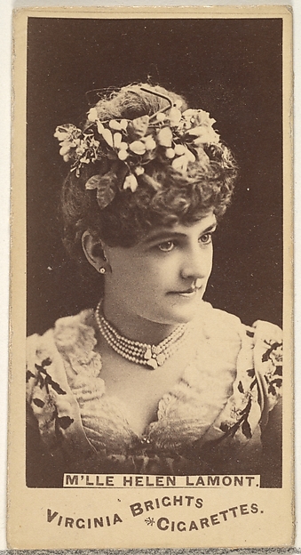 Mlle. Helen Lamont, from the Actors and Actresses series (N45, Type 1) for Virginia Brights Cigarettes