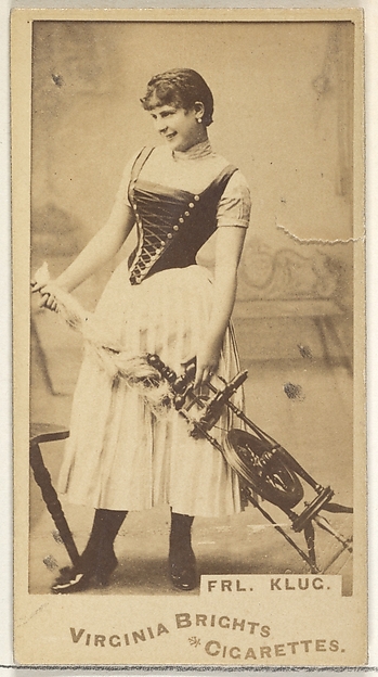 Fräulein Klug, from the Actors and Actresses series (N45, Type 1) for Virginia Brights Cigarettes