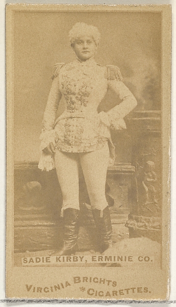 Sadie Kirby, Erminie Co., from the Actors and Actresses series (N45, Type 1) for Virginia Brights Cigarettes