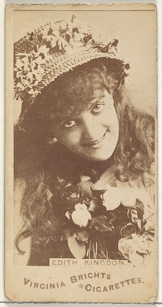 Edith Kingdon, from the Actors and Actresses series (N45, Type 1) for Virginia Brights Cigarettes by Allen & Ginter, The Metropolitan Museum of Art
