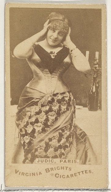 Judic, Paris, from the Actors and Actresses series (N45, Type 1) for Virginia Brights Cigarettes
