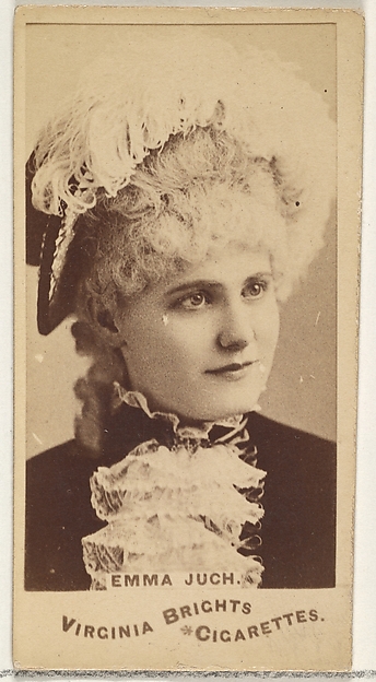 Emma Juch, from the Actors and Actresses series (N45, Type 1) for Virginia Brights Cigarettes