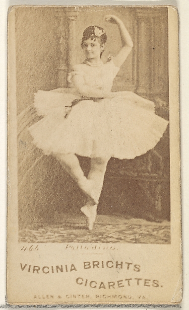 Card 466, Palladina, from the Actors and Actresses series (N45, Type 1) for Virginia Brights Cigarettes