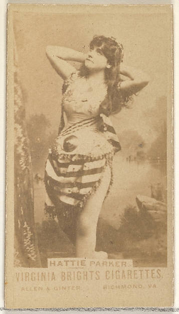 Hattie Parker, from the Actors and Actresses series (N45, Type 1) for Virginia Brights Cigarettes