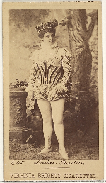 Card 645, Louise Paullin, from the Actors and Actresses series (N45, Type 1) for Virginia Brights Cigarettes
