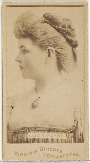 Lizzie Payne, from the Actors and Actresses series (N45, Type 1) for Virginia Brights Cigarettes