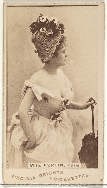 Mlle. Pertin, Paris, from the Actors and Actresses series (N45, Type 1) for Virginia Brights Cigarettes