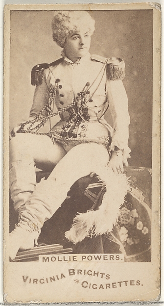 Mollie Powers, from the Actors and Actresses series (N45, Type 1) for Virginia Brights Cigarettes