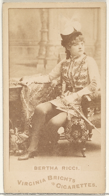 Bertha Ricci, from the Actors and Actresses series (N45, Type 1) for Virginia Brights Cigarettes