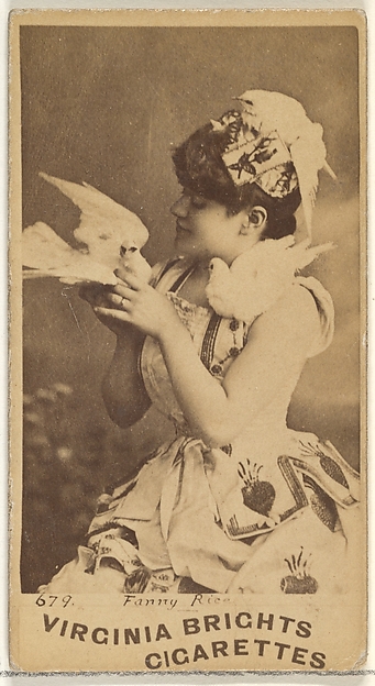 Card 679, Fanny Rice, from the Actors and Actresses series (N45, Type 1) for Virginia Brights Cigarettes by Allen & Ginter, The Metropolitan Museum of Art