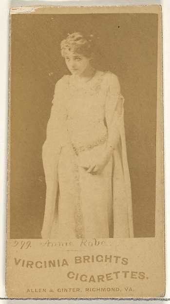 Card 299, Annie Robe, from the Actors and Actresses series (N45, Type 1) for Virginia Brights Cigarettes