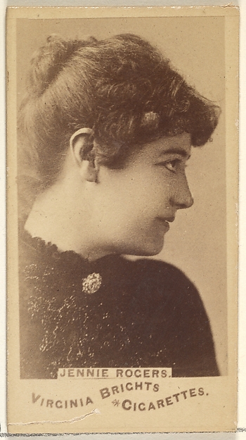 Jennie Rogers, from the Actors and Actresses series (N45, Type 1) for Virginia Brights Cigarettes