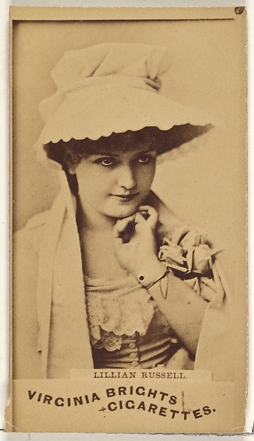 Lillian Russell, from the Actors and Actresses series (N45, Type 1) for Virginia Brights Cigarettes