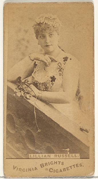 Lillian Russell, from the Actors and Actresses series (N45, Type 1) for Virginia Brights Cigarettes
