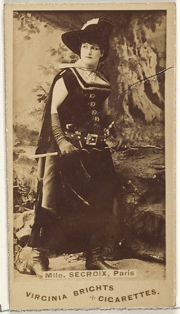 Mlle. Secroix, Paris, from the Actors and Actresses series (N45, Type 1) for Virginia Brights Cigarettes