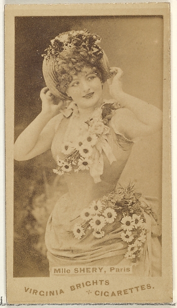 Mlle. Shery, Paris, from the Actors and Actresses series (N45, Type 1) for Virginia Brights Cigarettes