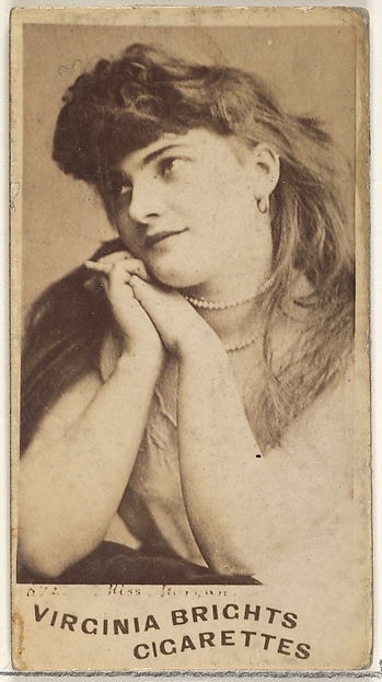 Card 672, Miss Morgan, from the Actors and Actresses series (N45, Type 1) for Virginia Brights Cigarettes