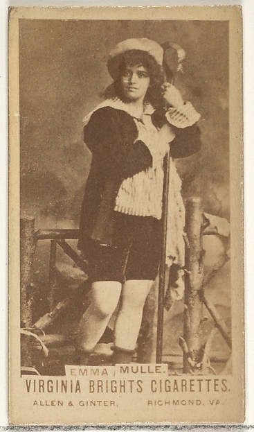Emma Mulle, from the Actors and Actresses series (N45, Type 1) for Virginia Brights Cigarettes