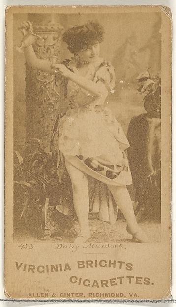 Card 453, Daisy Murdoch, from the Actors and Actresses series (N45, Type 1) for Virginia Brights Cigarettes