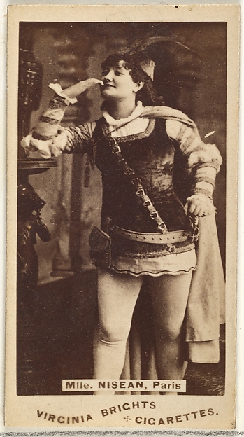Mlle. Nisean, Paris, from the Actors and Actresses series (N45, Type 1) for Virginia Brights Cigarettes
