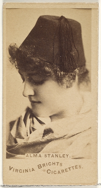 Alma Stanley, from the Actors and Actresses series (N45, Type 1) for Virginia Brights Cigarettes by Allen & Ginter, The Metropolitan Museum of Art