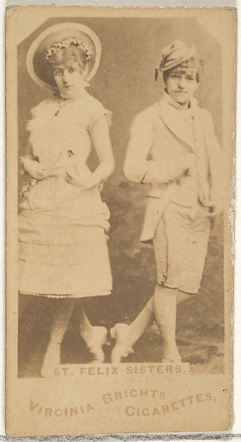 St. Felix Sisters, from the Actors and Actresses series (N45, Type 1) for Virginia Brights Cigarettes
