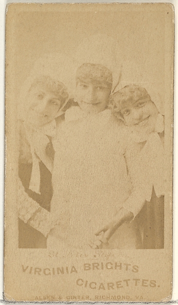 St. Felix Sisters, From the Actors and Actresses series (N45, Type 1) for Virginia Brights Cigarettes