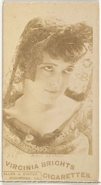 Card 559, Marie St. John, from the Actors and Actresses series (N45, Type 1) for Virginia Brights Cigarettes