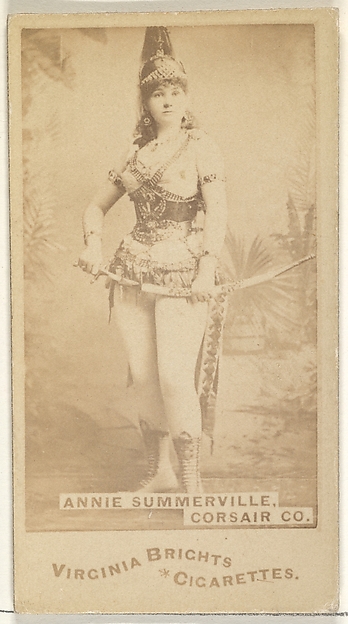 Annie Summerville, Corsair Co., from the Actors and Actresses series (N45, Type 1) for Virginia Brights Cigarettes