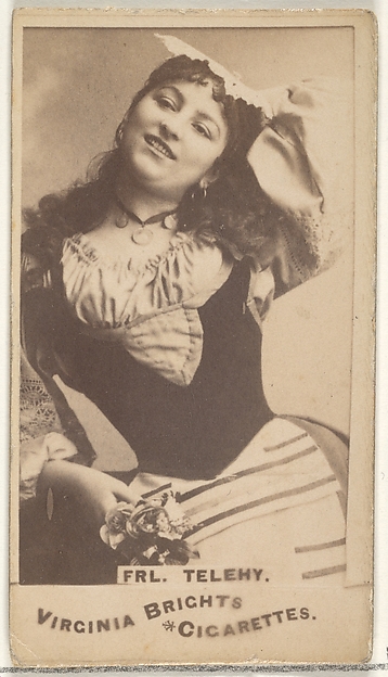Fräulein Telehy, from the Actors and Actresses series (N45, Type 1) for Virginia Brights Cigarettes