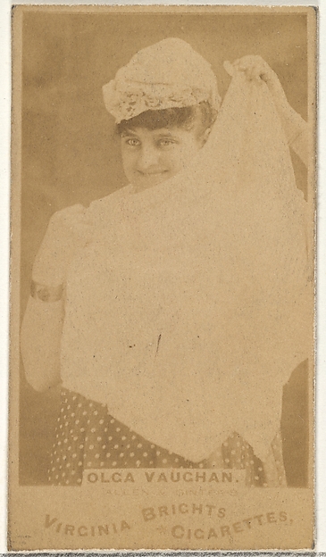 Olga Vaughan, from the Actors and Actresses series (N45, Type 1) for Virginia Brights Cigarettes by Allen & Ginter, The Metropolitan Museum of Art